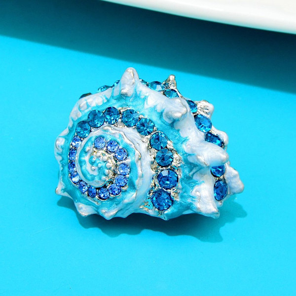 Conch Brosjer Emaljert Pin BLÅ Blue