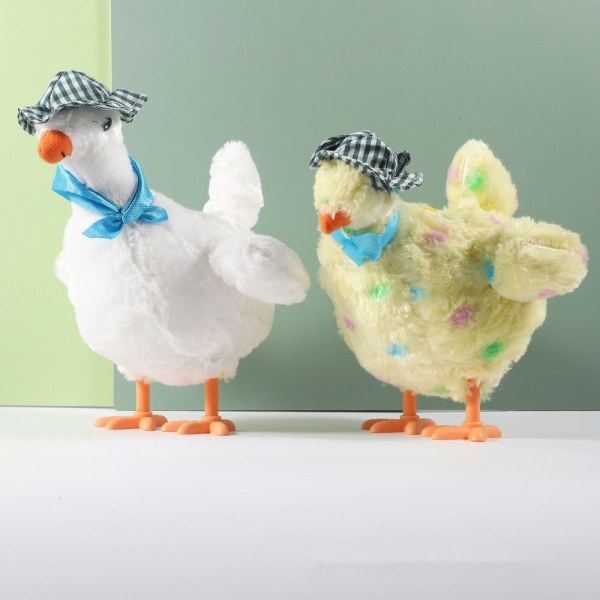 Plysch Chick Toy Naturtrogen Furry Chicken GUL yellow