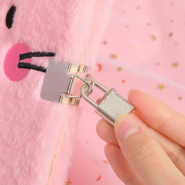 Cartoon Plush Notepad Pocket Notebook ROSA Pink