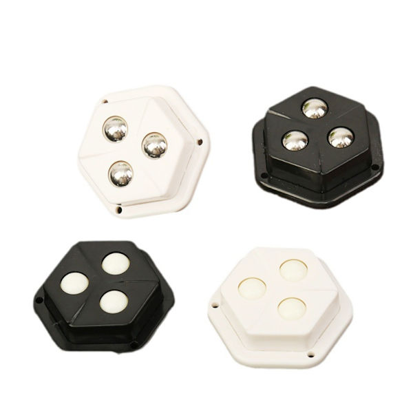12 ST Pentagon Mini Caster Wheels Swivel Caster Wheel Black 12pcs-12pcs