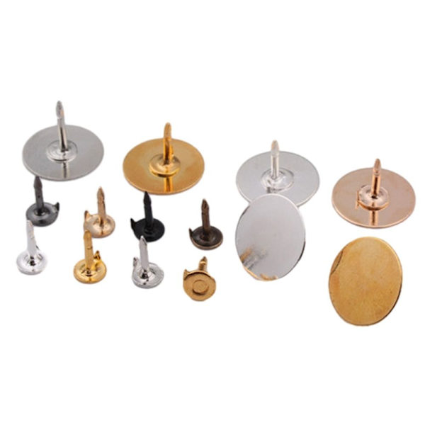 100st Låsstift Baksida Brosch GULD CAP CAP gold cap-cap