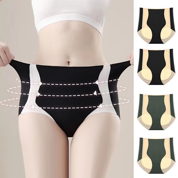 Hip Lifting Color Panel Alushousut Ice Silk Muotoilevat alushousut MUSTA L black L