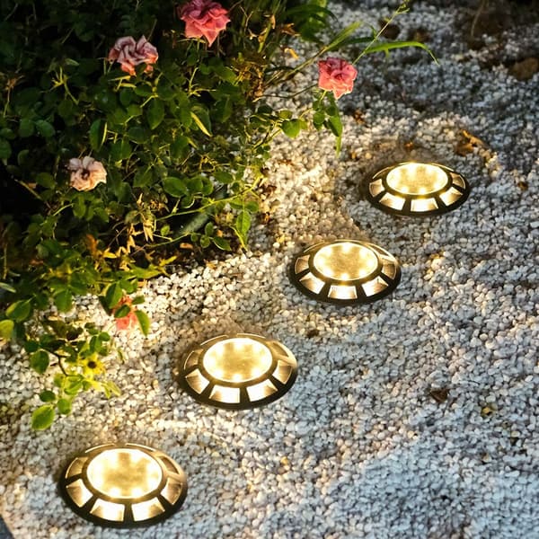4stk Solar Ground Light LED Solar Lights 4STKSWHITE LYS HVIT 4PcsWhite Light
