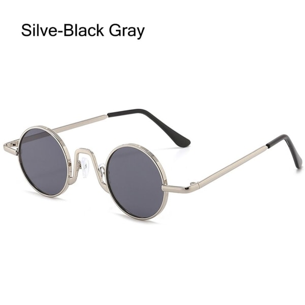Pienet pyöreät aurinkolasit, pyöreät sävyt SILVE-BLACK GREY Silve-Black Gray