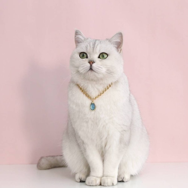 2kpl Pet Opal Collar metallikaulakoru PINK L pink L