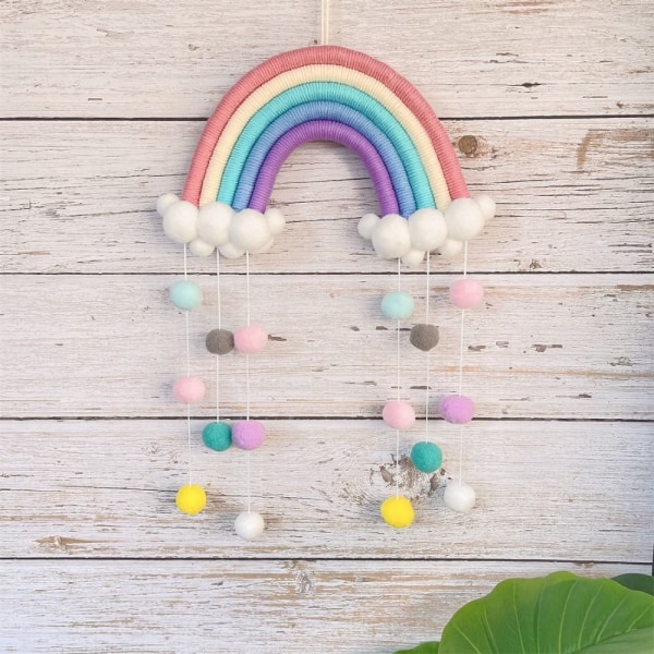 Rainbow Clouds Gobeläng Väggdekor 4 4 4