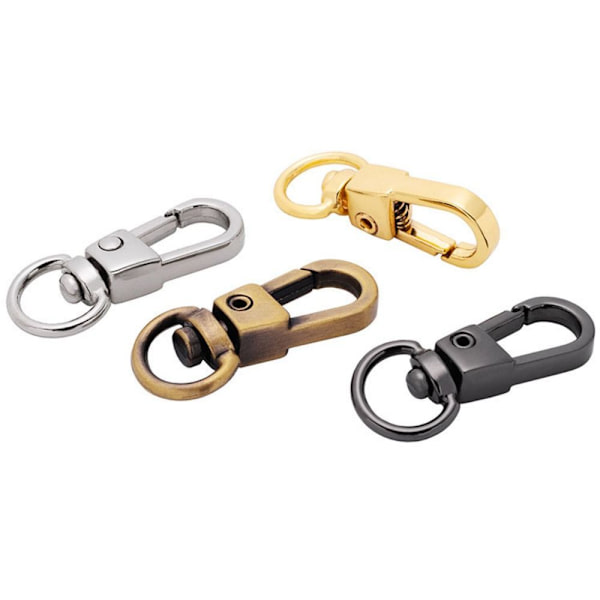 10 st Metal Snap Hook Dragspännen BRONS Bronze
