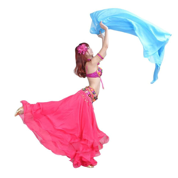 Belly Dance Veil Dancer Shawl ROSE RED Rose red