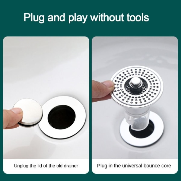Avløpsstopper for servant Pop-Up Bounce Core Sink Sil