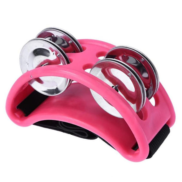 Foot Tambourine Percussion Instruments PINK Pink