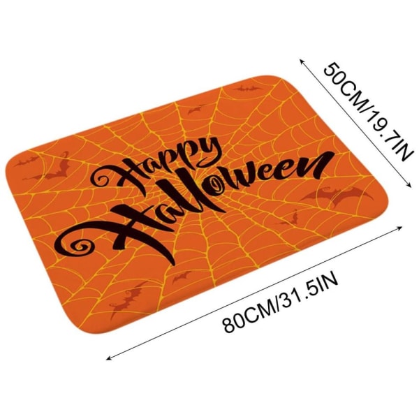Happy Halloween Door Matt Spider Web Rug 2 2 2
