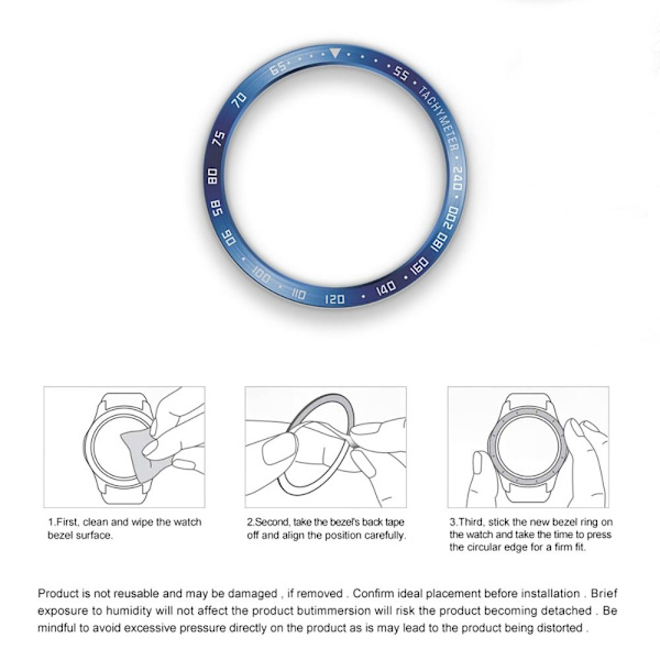 Bezel Ring Cover Skyddsram SVART 43MM 43MM black 43mm-43mm