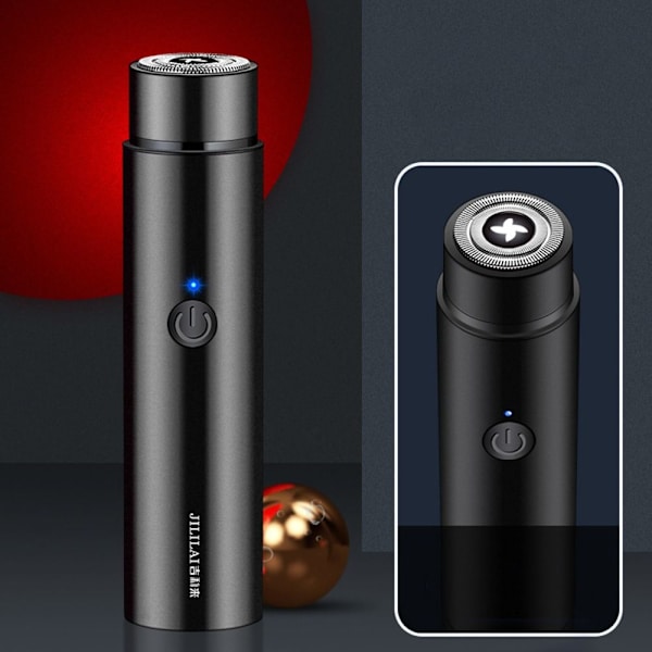 Mini Electric Shaver Beard USB -parranajokone MUSTA Black