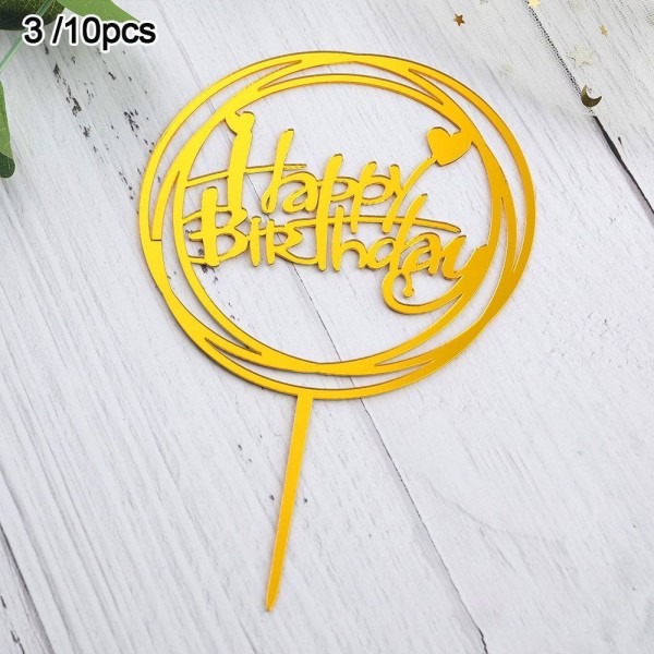 10st Cake Topper Grattis på födelsedagen 1 1 1