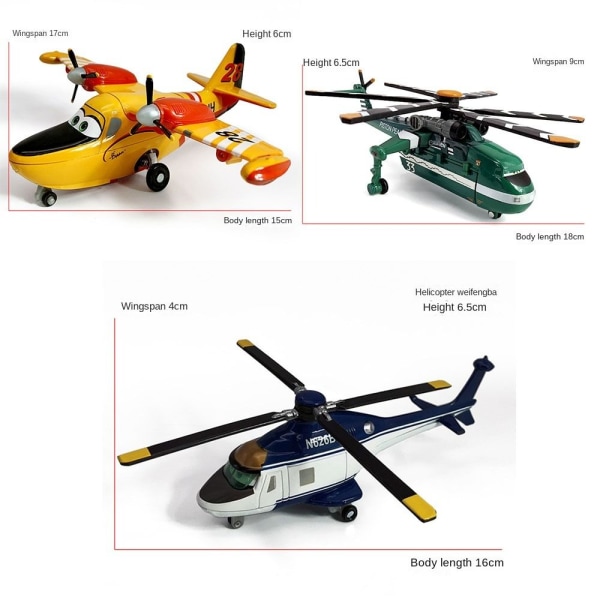 Pixar Planes Toys Helikoptermodell Toy 3 3 3