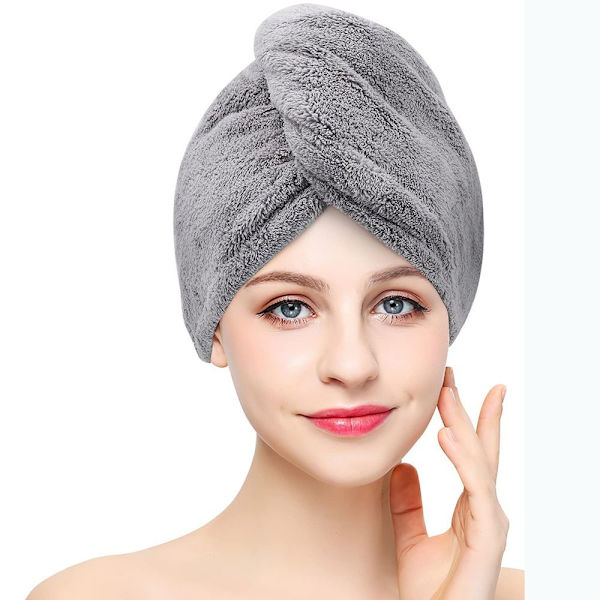 Mikrokuituhiuspyyhekääre Kuiville cap HARMAA GREY