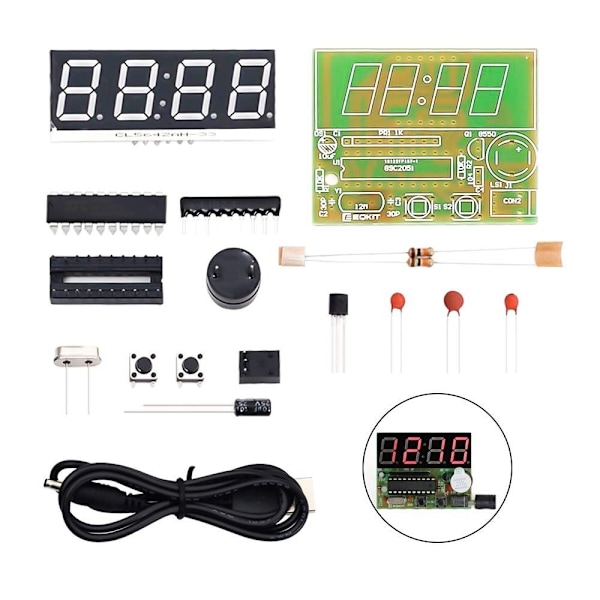 Multifunktionell digital klocksats Svetsövningar DIY Circuit