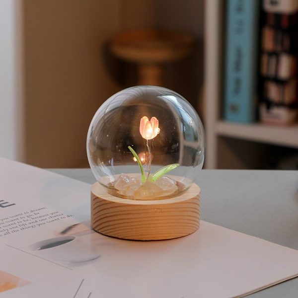 Tulip Night Light DIY Material ROSA 1 BLOMMOR 1 BLOMMOR Pink 1 Flowers-1 Flowers