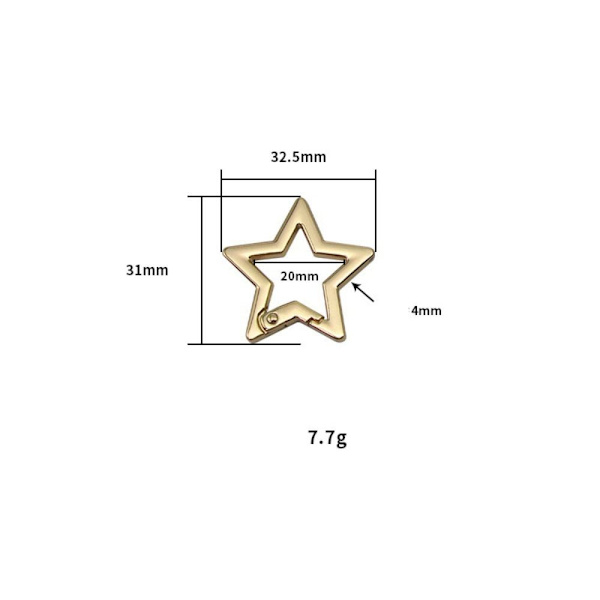 4stk Spring Ring Spænder Karabinhage SORT Black