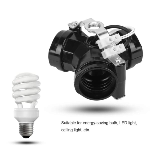 2 Stk E27 Lampe Sokkel Holder Lyspære Sokkel Splitters