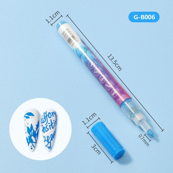 Ultra Thin Curve Manikyr Marker 3D Nail Art-penner G-B002 G-B002 G-B002