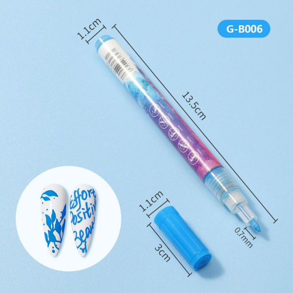Ultra Thin Curve Manikyr Marker 3D Nail Art Pennor G-B005 G-B005 G-B005