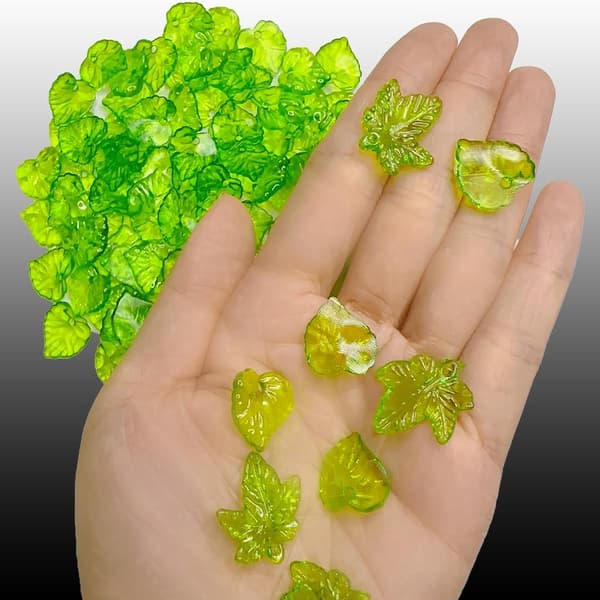 Akryl Leaf Beads Leaf Form Pendant Charms Maple Leaves Beads