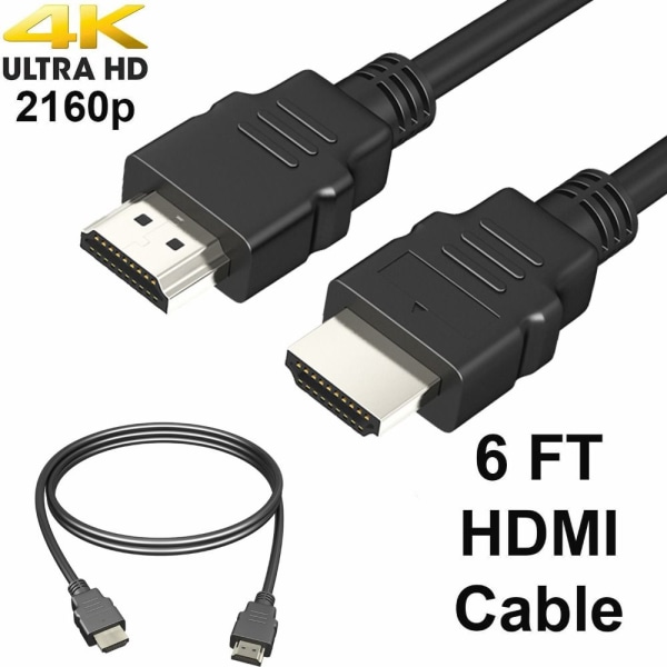 2.0 HDMI Kabel HDMI Sort ledning 2M 2M