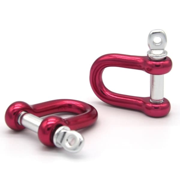 Solid karabinkrok D Buestifter RØD 8MM Red 8mm