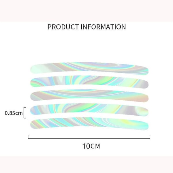 20 kpl pyörännapa heijastava tarra auton moottoripyörän tarrat RAINBOW rainbow