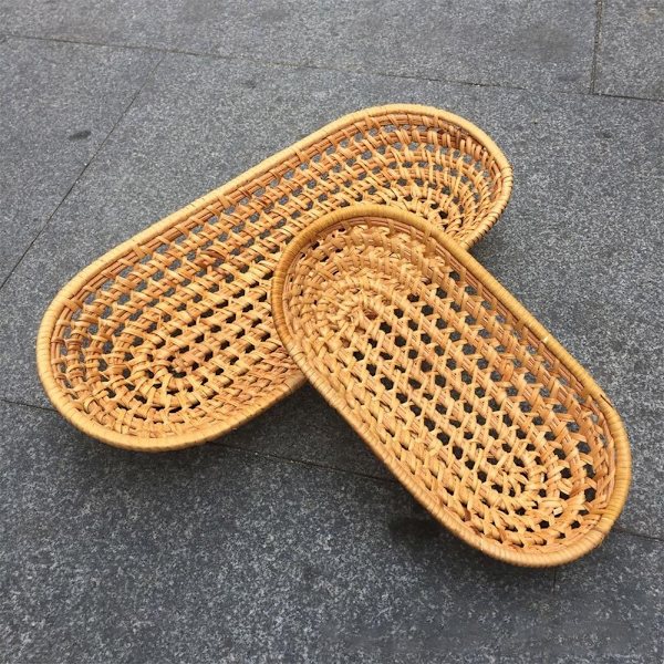 Rottinkipunos säilytysalusta Keittiön leipäkori OVAL-L OVAL-L Oval-L