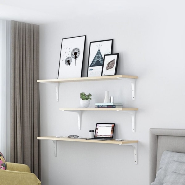 Högervinkelfäste Skrivbordshylla VIT 30CM white 30cm