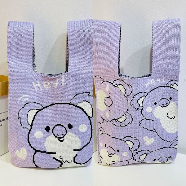 Knit Handbag Knot Wrist Bag 3 3 3