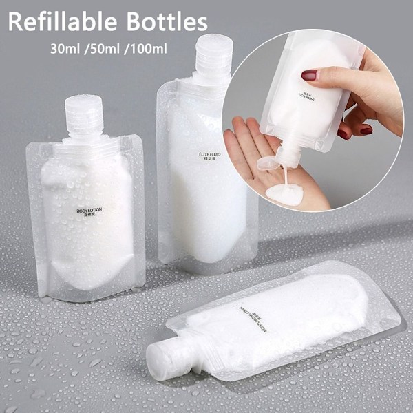 Påfyllningsbar flaskor Packpåse 50ML 50ML 50ml