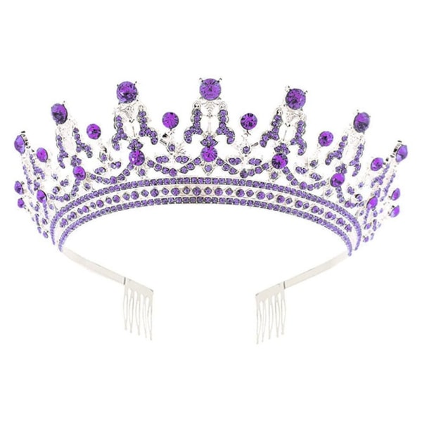 Full Diamond Crown Crown Tiara LILA Purple