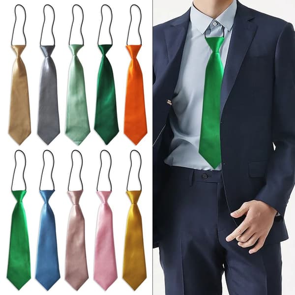 Elastisk Neck Tie No Small Tie GRÆSGRØN Grass green