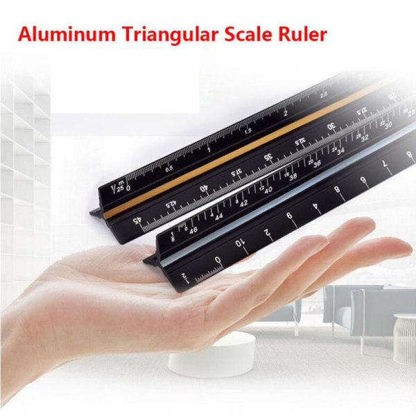 Skala Lineal Trekantet Lineal SORT CM LARGE SCALE CM LARGE SCALE Black CM LARGE SCALE-CM LARGE SCALE