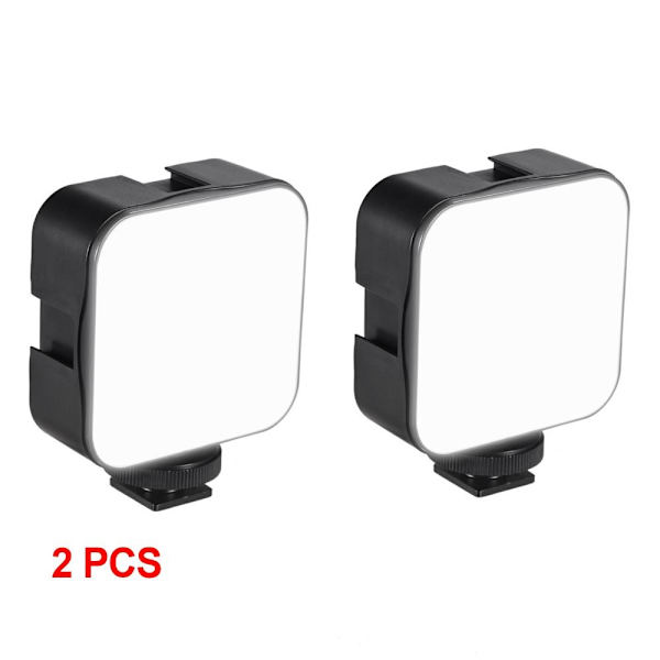 LED videolys 6500K utfyllingslampe 2 STK 2 STK 2pcs