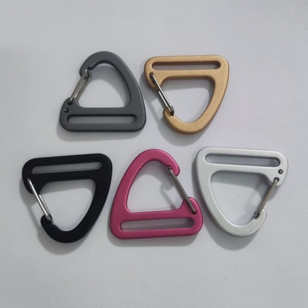 Triangel Carabiner Spring Quickdraws Clip GRÅ Grey