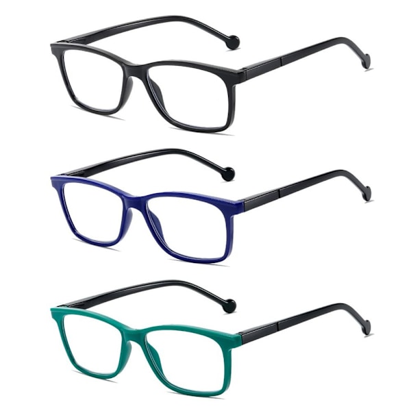 Anti-blåt lys læsebriller Firkantede briller BLÅ STYRKE Blue Strength 250