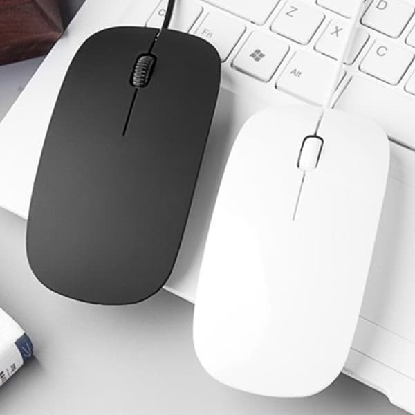 Forr Wired Mouse USB Optics VALKOINEN white