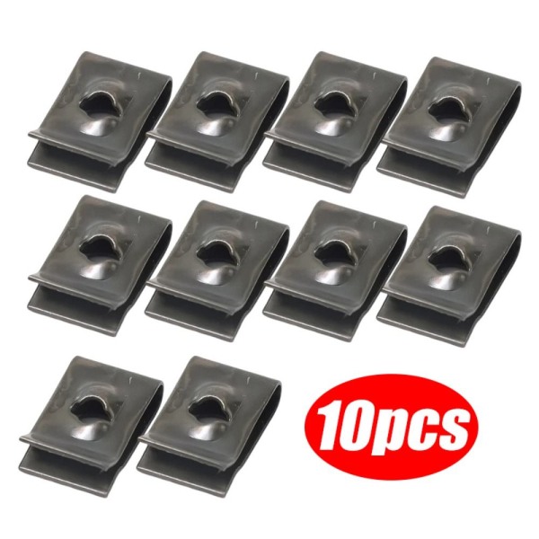 10 stk/pakning skruefesteklemmer U-type klips skruespenne 10Pcs/pack