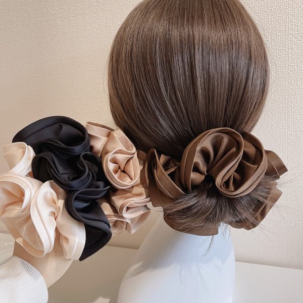 2 st Elastiska hårband Oversized Scrunchies 1 1 1