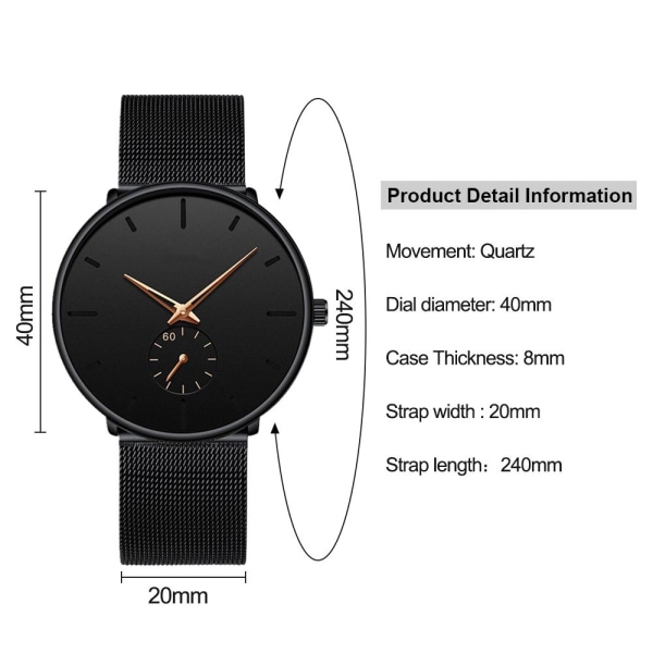 Muodikas yksinkertainen tyylinen watch 4 4