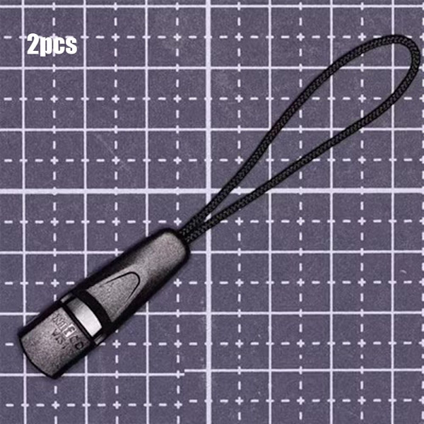 2stk Glidelås Pull Puller End Fit Rope Tag