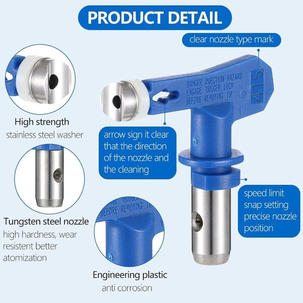 3 delar Sprayspetsar Airless Paint Spray Gun Spray Muntskydd
