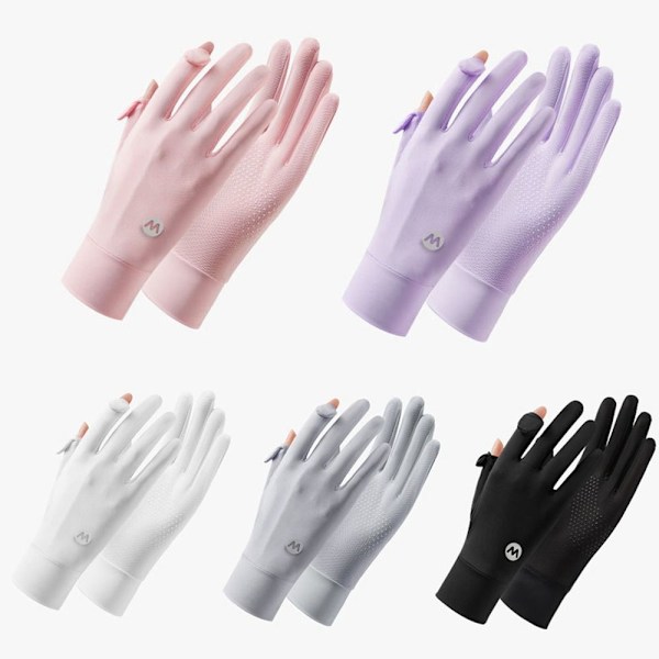 Ice Silk Handskar Vantar LILA purple