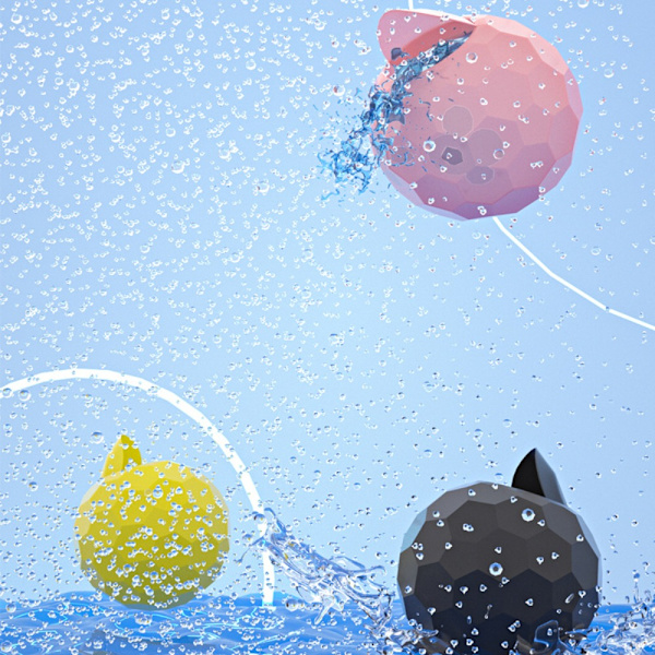 4 kpl Water Balloon Balloon Lelut PINK pink