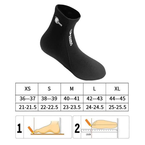 Neopreeniset sukellussukat uimasukat GREY L Grey L