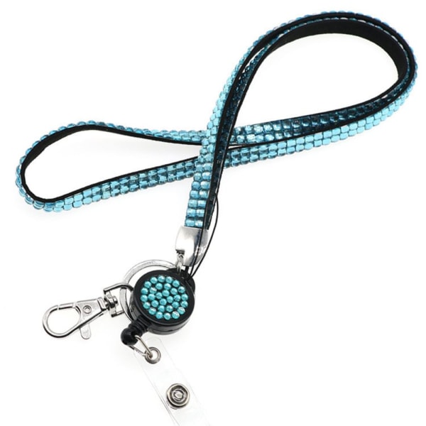 Bling Crystal Lanyard ID-korthållare GRÖN Green
